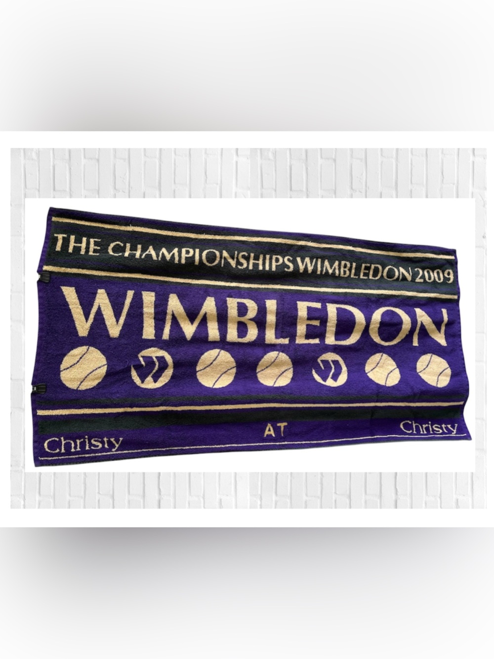 Vintage 2009 Wimbledon Championship Mens Locker Room Bath Towel Embroidered